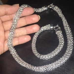 925 Silver Neckless & Bracelet Set